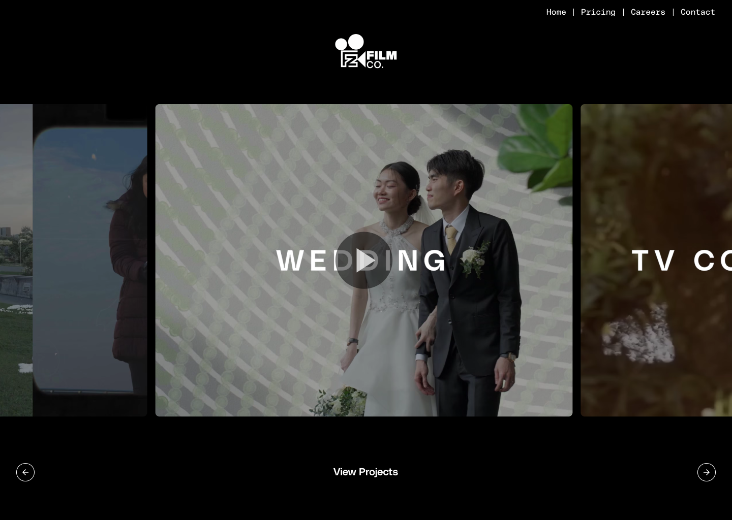 Tampilan desktop website FZFILMCO