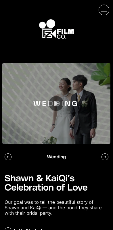 Tampilan mobile website FZFILMCO